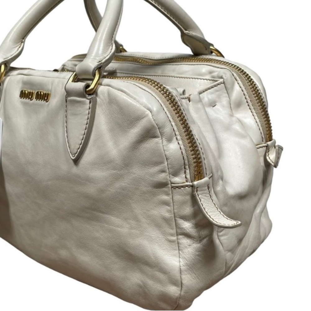 Rare Pre-Owned Authentic Miu Miu Ivory Off-White … - image 2